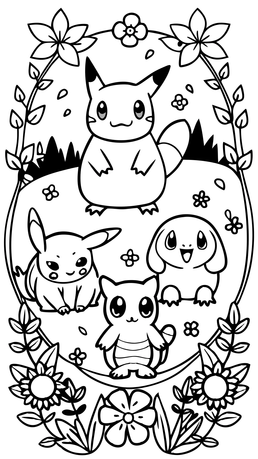 página para colorear de pokemon imprimible